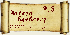 Mateja Barbarez vizit kartica
